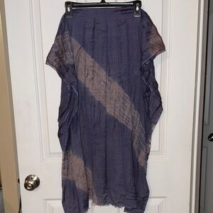 Tiara purple and Tan Tie-Dye Shawl